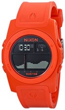 NEW Nixon A3851156 Mens Rhythm Neon Orange Digital Tide Graph Polyurethane Watch - £44.29 GBP