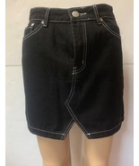  Black Jean Mini Skirt Sz 2 BooHoo Blue - $11.99