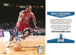 Elton Brand signed Chicago Bulls basketball 8x10 photo Beckett COA autographed - £61.26 GBP