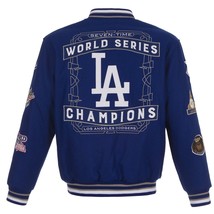 MLB Los Angeles Dodgers World Series Champion Wool Jacket Royal blue Embroidere - £162.38 GBP