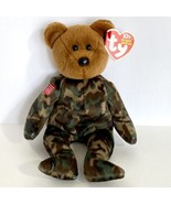 2003 TY Hero Camouflage Bear Beanie Babies with Tags 10yrs With ERRORS - £10.18 GBP