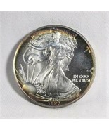 1990 American Silver Eagle w/ Cool Rim Toning AL308 - £53.35 GBP