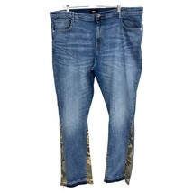 Nova Men jeans 42 medium wash camouflage at seams frayed edges pants  - £15.53 GBP