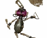 $345 Alexis Bittar &quot;Urban Warrior&quot; Large Ruby Articulating Figurine Neck... - £181.97 GBP