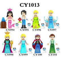 8 Pcs Princess Series Elsa Alana Anna Cinderella Prince Eric Building Block Mini - £17.63 GBP