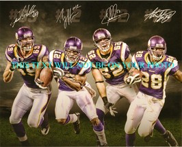 Minnesota Vikings 2011 Team Autographed Facsimile 8x10 Photo Harvin Peterson + - $14.99