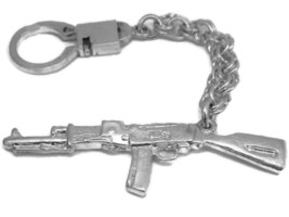 Machine Gun Keychain .925 Sterling Silver - £195.04 GBP