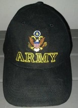 US Army Hat Cap Adjustable Strap Back Blue White Eagle Embroidered in US... - $10.50