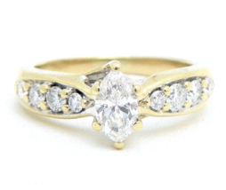 1.25 ct DIAMOND Solitaire Ring Real Solid 18 kw White GOLD 4.6 g SIZE 4.75 - £2,937.08 GBP