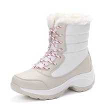 Womens Platform Thigh High Boots Winter Wedges Plush Snow Boots Waterproof Warm  - £37.07 GBP