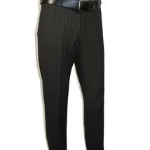 Men Suit BERLUSCONI Italian Wool 180's Pin Stripe One Button Peak UGS95-4 Black image 10