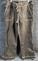 Eddie Bauer Pants Womens Size 6 Petite 32x27 Cuffed Leg Capri Brown Hiking - $18.33