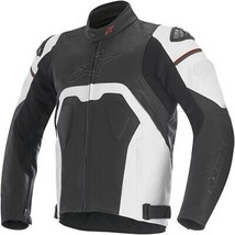 Alpinestars Mens Core Leather Jacket Black/White 54 - £470.11 GBP
