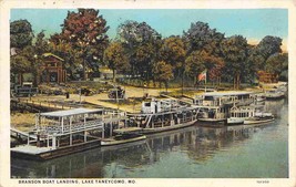 Branson Boat Landing Launches Lake Taneycomo Missouri 1920s postcard - £5.20 GBP