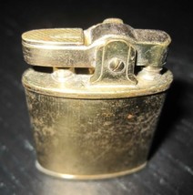 Vintage Buxton Brass Tone Horizontal Lines Art Deco Petite Petrol Lighter - £8.60 GBP