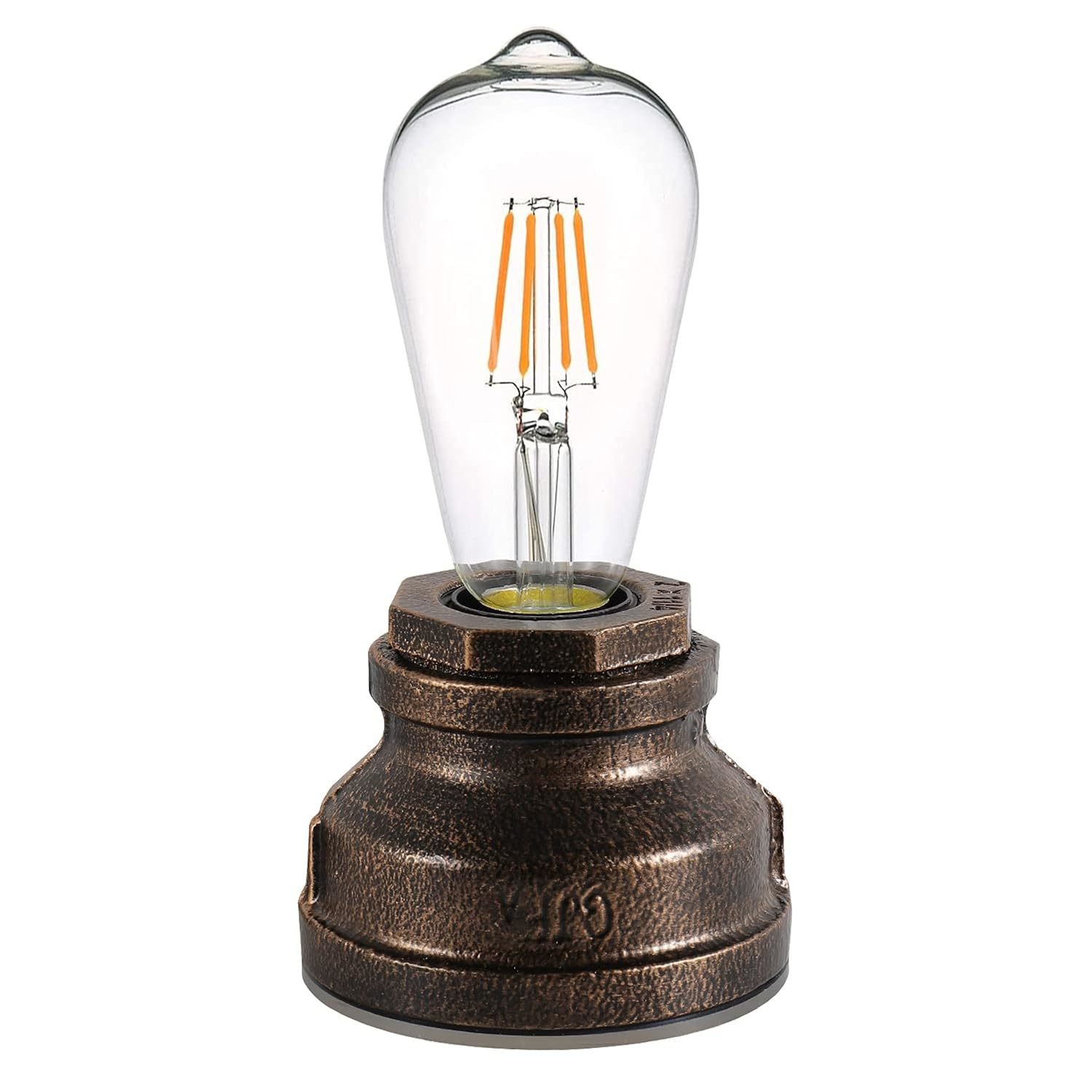 Vintage Touch Control Table Lamp,Edison 4W Led Dimmable Bulb Included,With 3 Lev