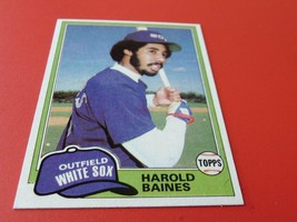 1981 #347 Topps Harold Baines Rookie Mint / Mint + White Sox Baseball - £74.74 GBP
