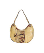 MC Handbags &quot;Kara&quot; Leather Croco Embossed Lattice Design Hobo Bag - Grea... - £56.04 GBP