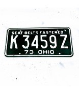1973 Ohio Green with White Lettering K3459Z Seat Belts Fastened License ... - £10.67 GBP