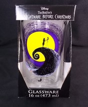 Nightmare before Christmas Pint Beer Glass Jack &amp; Sally on Wave MOON Boxed - £11.06 GBP