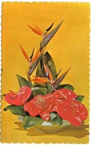 Hawaii Postcard Flower Hawaiian Assortment Bird Of Paradise Torch Ginger - $2.06