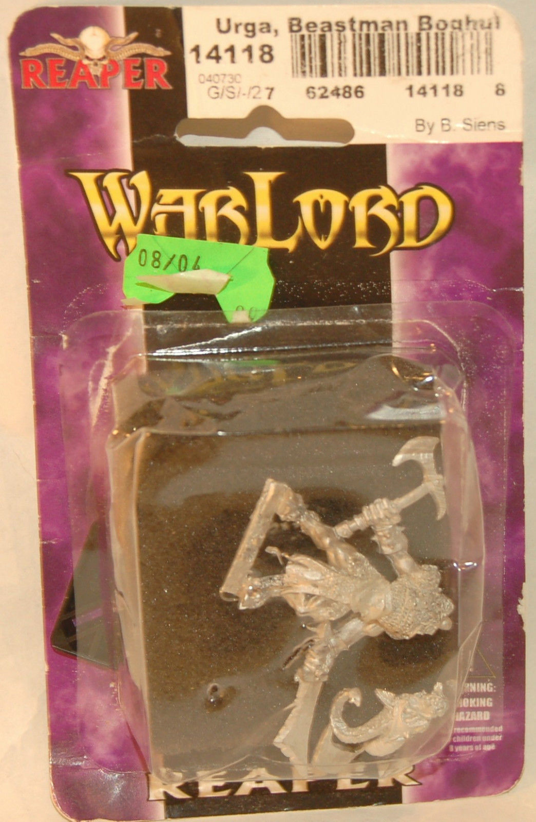 Reaper Warlord Urga Beastman Boghul 2003 Mini Metal Figure Unpainted - $9.90