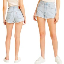 Women&#39;s Levi&#39;s 501 Original High Rise Jean Shorts Ojai Lake Blue Size 33... - £37.50 GBP