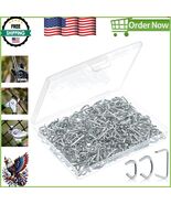 Organized 375 Pcs Hog Rings - Galvanized for Rust Protection &amp; Secure Fa... - $19.92 CAD