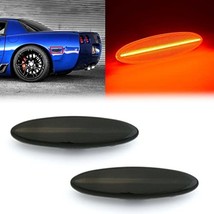 Octane Lighting Smoked Rear Red LED Side Marker Lamp Lenses Pair for 97-04 C5 Ch - £47.44 GBP