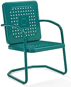 Crosley Furniture CO1025-TU Bates 2-Piece Retro Metal Outdoor Arm Chair ... - £217.70 GBP