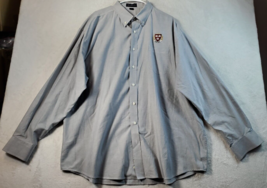 Harvard College Velocity Shirt Men Size 2X Gray Long Sleeve Collared But... - £14.37 GBP