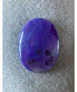 Purple Blue Banded Agate Cab 40x30mm, 30x40mm stone cabochon  - $7.00
