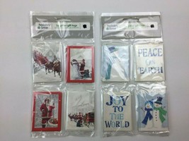 Holiday Time Christmas Gift Tags Present Wrapping Winter Snowman Joy Peace Santa - £15.97 GBP