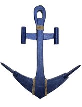 LG Hand Carved Wood Sailboat Ship Anchor Nautical Wall Decor Towel Key Hanger - £38.87 GBP