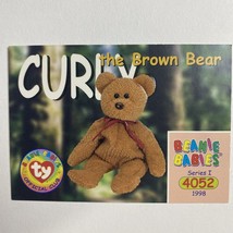 Curly the Brown Bear 1998 Series I 4052 Beanie Babies Official Club Trad... - £1.33 GBP