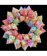 Sewing and Quilters Thread Spools, Flowers and Buttons Wreath Sewing Roo... - $49.95