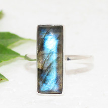 925 Sterlingsilber Natürlich Labradorite Ring Handmade Schmuck Geburtsstein Ring - £25.79 GBP