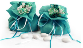 5pieces satin wedding candy bags,wedding favors,wedding Gift bags,chocol... - £4.64 GBP