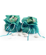 5pieces satin wedding candy bags,wedding favors,wedding Gift bags,chocol... - $5.90