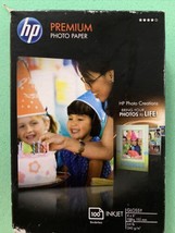 Premium Plus HP High Gloss Inkjet 4x6 Photo Paper -100 Sheets New Sealed - £19.64 GBP