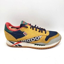 REEBOK Classics Ripple Altered Suede Sneakers DV7194 Yellow Navy Men&#39;s S... - $29.65