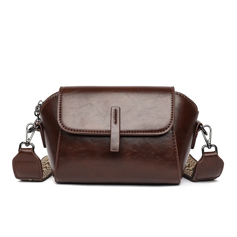 High Quality Small Crossbody Bag Women Trend Luxury Oil Wax Leather Shoulder Bag - £25.35 GBP