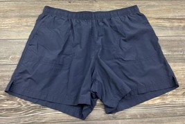 Columbia Mens Nylon Shorts Blue Drawstring Elastic Waist Size Large - $11.88