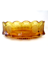 Vintage FOSTORIA AMBER GLASS COIN  9&quot;x5&quot; Oval Bowl - $24.75