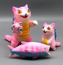Max Toy Pink Striped Negora w/ Micro Negora, Fish "Gun" and Fish image 2