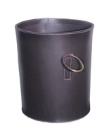 Cylindrical Round  Harness Leather Handmade Trash Can,Home Decor Office ... - $337.13 CAD