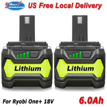 2XNEW 18V 6.0Ah Battery For RYOBI P108 Lithium-ion One+ Plus High Capaci... - £62.03 GBP