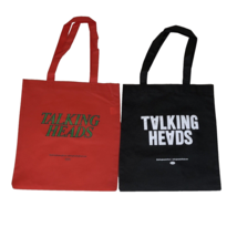 Pair Talking Heads Promo Tote Bags Red &amp; Black Byrne Record Store Day Rhino - $29.69