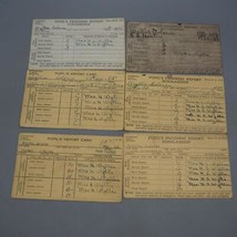 Vintage Menge Von 6 Elementar Schule Report Karte Pittsburgh Pennsylvania 1930&#39;s - £31.06 GBP