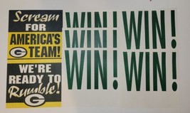 Green Bay Packers Advertising Papers Support And Win Signs Jubilee Mount... - £15.76 GBP